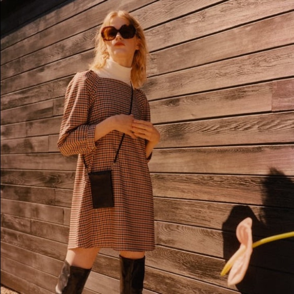 Zara Plaid Mini Dress